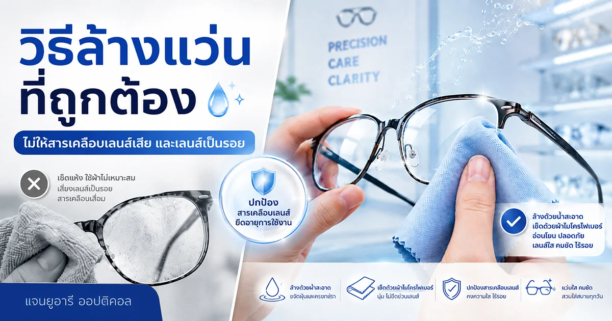 วิธีล้างแว่นที่ถูกต้อง ไม่ให้สารเคลือบเลนส์เสียและเลนส์เป็นรอย